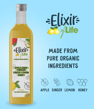 Load image into Gallery viewer, Elixir of Life! Premium Health Booster Packed With Apple Cider Vinegar, Ginger, Honey & Lemon - Hand-Crafted, Healthy Natural Drinks 250 ml (16 servings)
