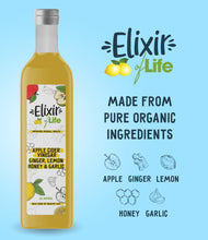 Load image into Gallery viewer, Elixir of Life! Premium Health Booster Packed With Apple Cider Vinegar, Ginger, Honey, Lemon & Garlic - Hand-Crafted, Healthy Natural Drinks 250 ml (16 servings)