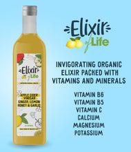 Load image into Gallery viewer, Elixir of Life! Premium Health Booster Packed With Apple Cider Vinegar, Ginger, Honey, Lemon & Garlic - Hand-Crafted, Healthy Natural Drinks 250 ml (16 servings)