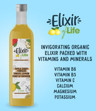 Load image into Gallery viewer, Elixir of Life! Premium Health Booster Packed with Apple Cider Vinegar, Ginger, Honey, Lemon & Turmeric - Hand-Crafted, Healthy Natural Drinks 250 ml (16 Servings)