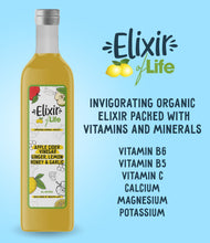 Load image into Gallery viewer, Elixir of Life! Premium Health Booster Packed With Apple Cider Vinegar, Ginger, Honey, Lemon & Garlic - Hand-Crafted, Healthy Natural Drinks 500 ml (33 servings)
