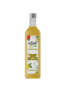 Elixir of Life! Premium Health Booster Packed With Apple Cider Vinegar, Ginger, Honey, Lemon & Garlic - Hand-Crafted, Healthy Natural Drinks 500 ml (33 servings)