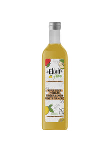 Elixir of Life! Premium Health Booster Packed with Apple Cider Vinegar, Ginger, Honey, Lemon & Turmeric - Hand-Crafted, Healthy Natural Drinks 500 ml (33 Servings)