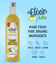Load image into Gallery viewer, Elixir of Life! Premium Health Booster Packed With Apple Cider Vinegar, Ginger, Honey, Lemon &amp; Garlic - Hand-Crafted, Healthy Natural Drinks 250 ml (16 servings)
