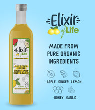 Load image into Gallery viewer, Elixir of Life! Premium Health Booster Packed With Apple Cider Vinegar, Ginger, Honey, Lemon &amp; Garlic - Hand-Crafted, Healthy Natural Drinks 500 ml (33 servings)
